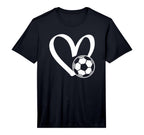 Soccer Ball Heart Performance T-Shirt - Unique Graphic Men Women