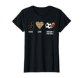 Peace Love Soccer Football Soccer Player T-Shirt - Custom Art Print Unisex