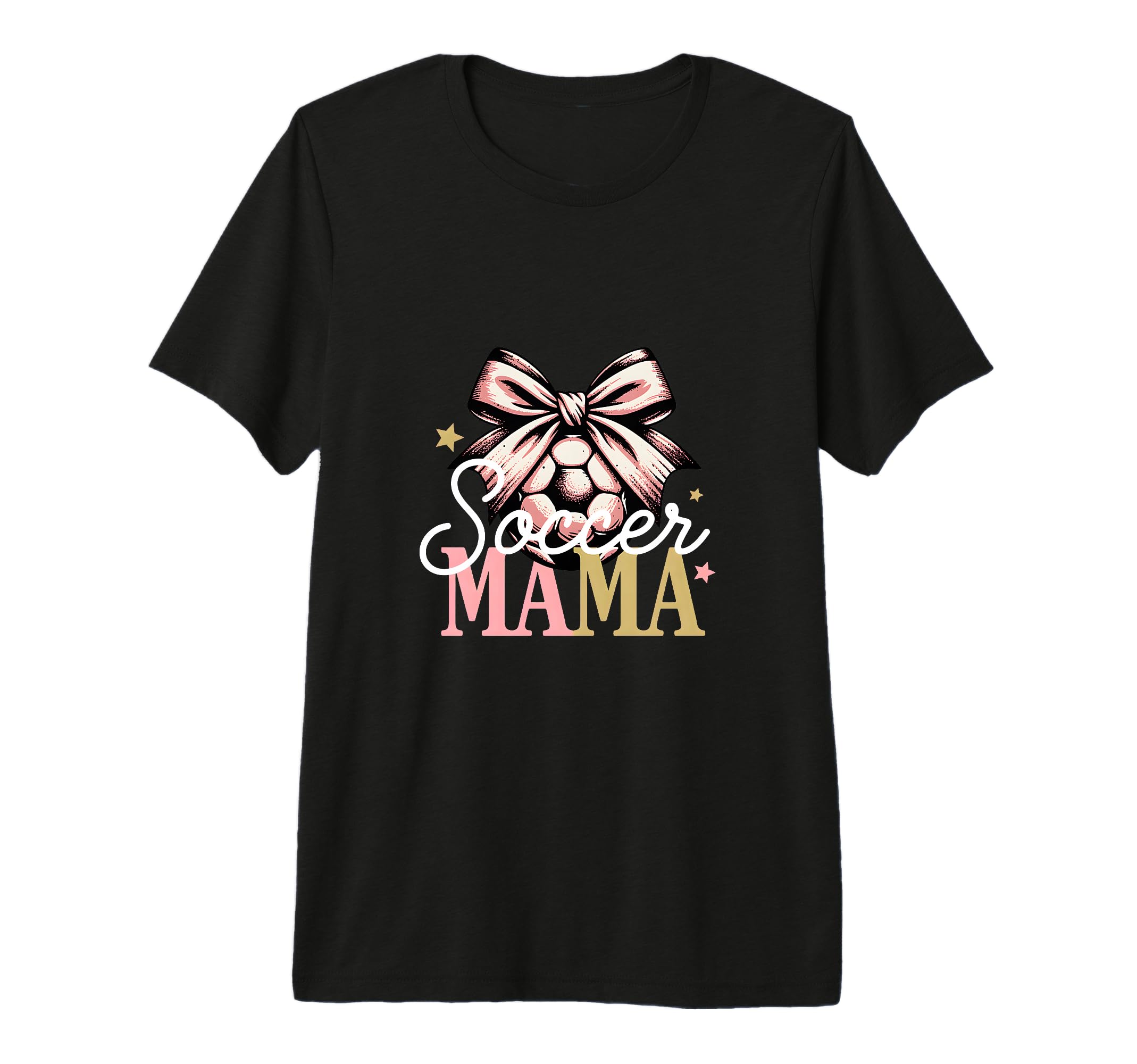 Soccer Mama Bow Soccer Mom Club Tri T-Shirt - Novelty Apparel Men Women