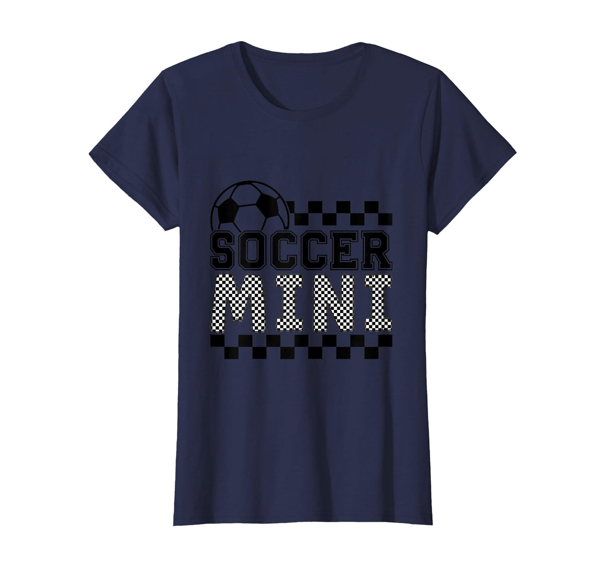 Soccer Mini Checker Checkered T-Shirt - Minimalist Print Unisex
