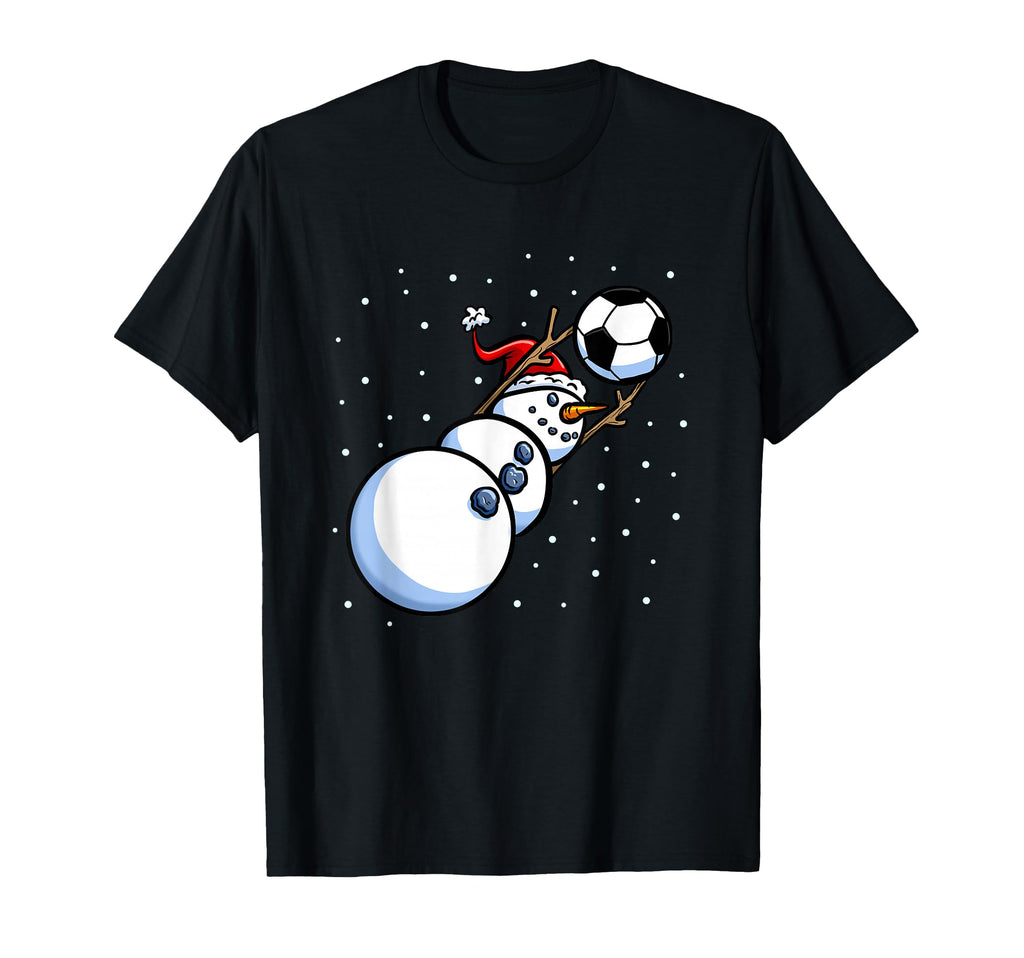 Goalkeeper Soccer Snowman T-Shirt - Novelty Apparel for Adults