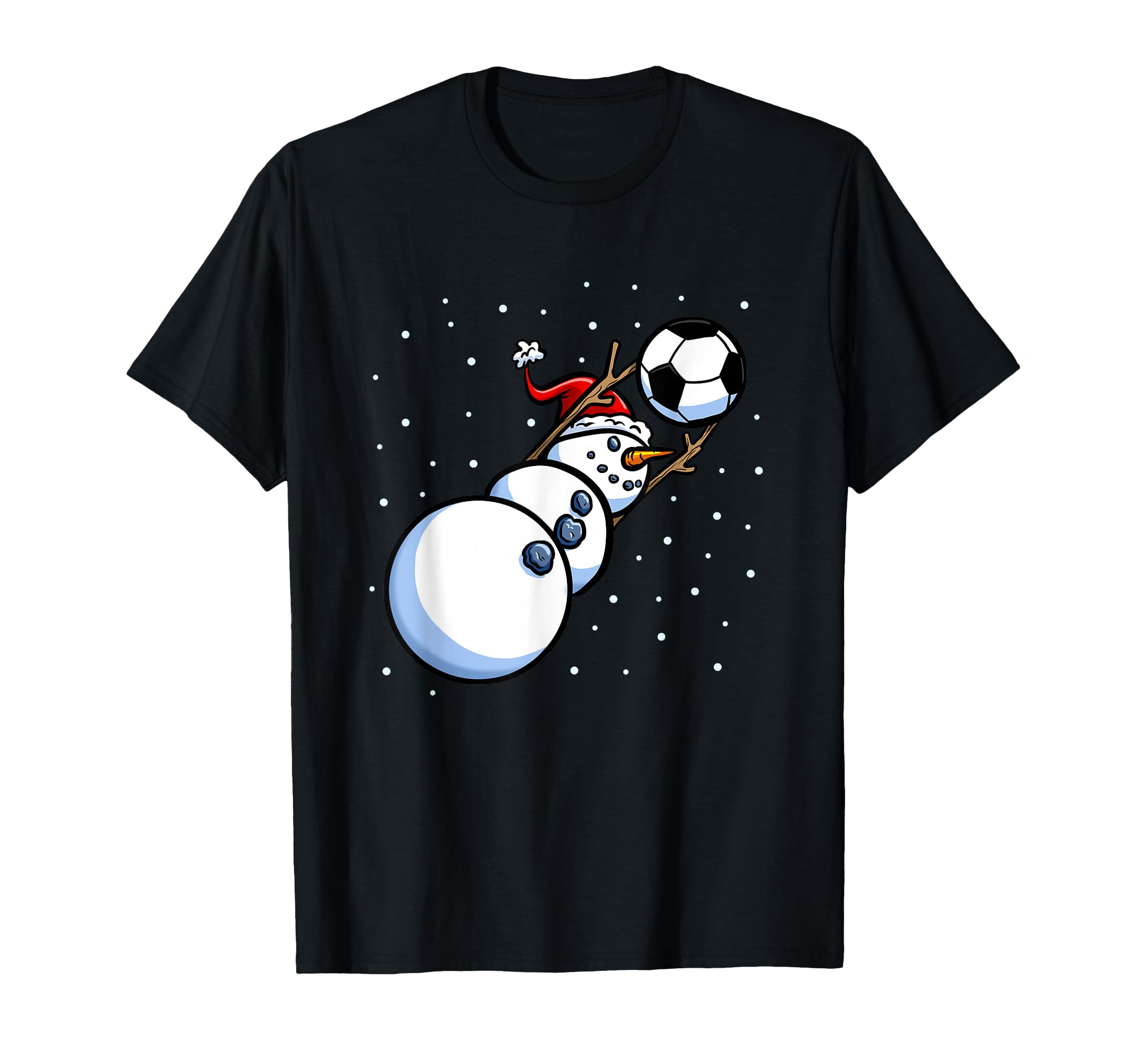 Goalkeeper Soccer Snowman T-Shirt - Novelty Apparel for Adults