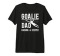 Mens Soccer Goalie Dad Raising T-Shirt - Minimalist Print for Adults