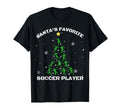 Santas Favorite Soccer Player Ugly T-Shirt - Graphic Print Unisex