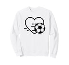 Soccer Love Heart Fans And Players Sweatshirt - Aesthetic Graphic Men Women