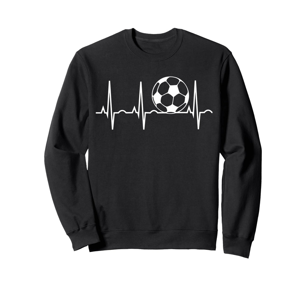 Soccer Heartbeat Soccer Ball Sweatshirt - Aesthetic Graphic for Adults