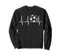 Soccer Heartbeat Soccer Ball Sweatshirt - Aesthetic Graphic for Adults
