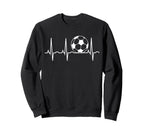Soccer Heartbeat Soccer Ball Sweatshirt - Aesthetic Graphic for Adults