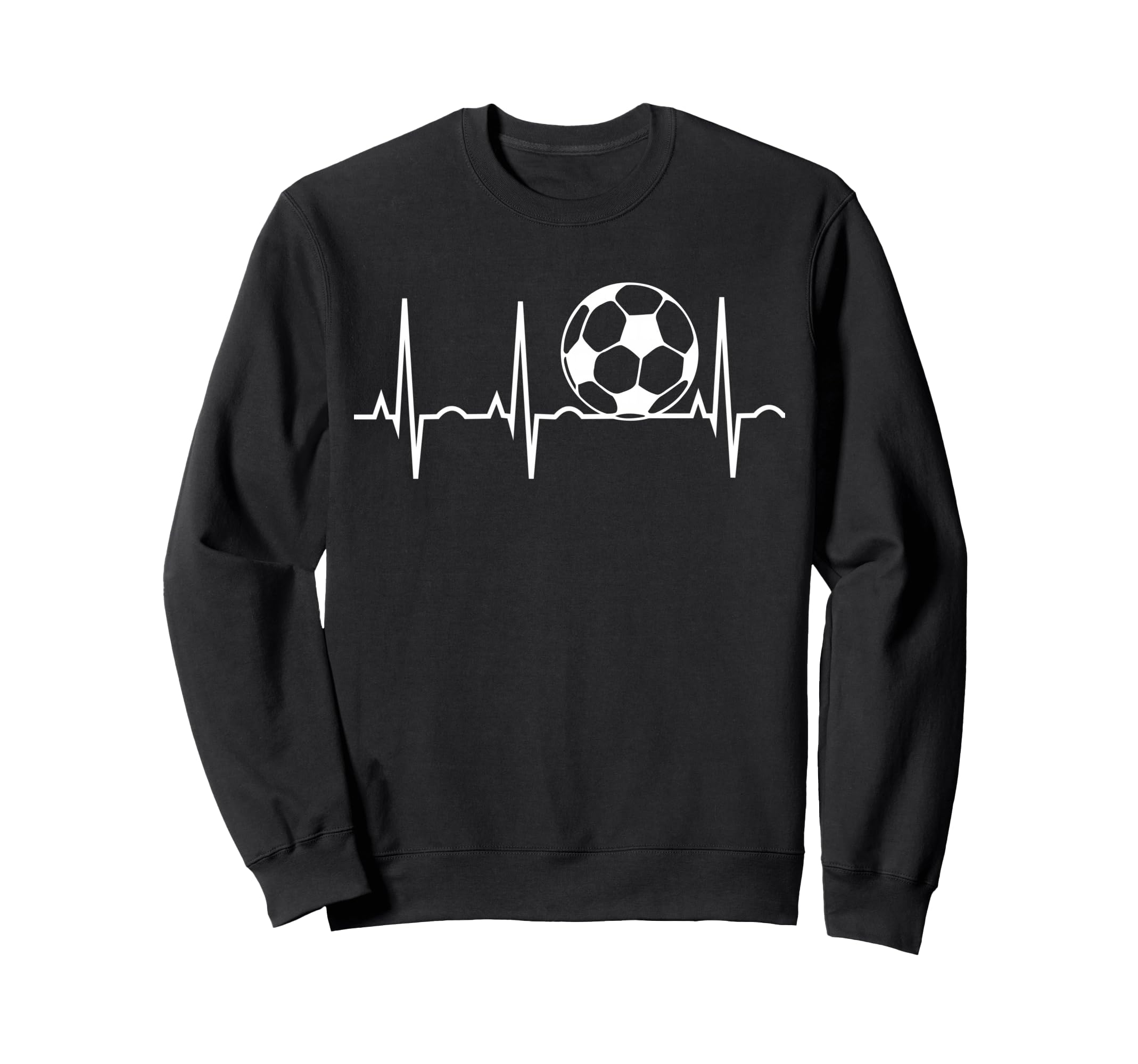 Soccer Heartbeat Soccer Ball Sweatshirt - Aesthetic Graphic for Adults