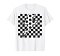 Lightning Bolt Checkered Aesthetic T-Shirt - Novelty Apparel for Adults