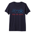 Peace Love Soccer Fan Training Soccer T-Shirt - Streetwear Style Unisex