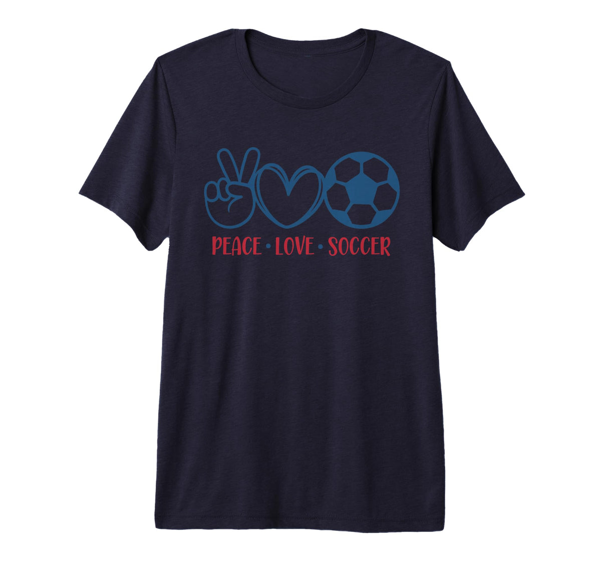 Peace Love Soccer Fan Training Soccer T-Shirt - Streetwear Style Unisex