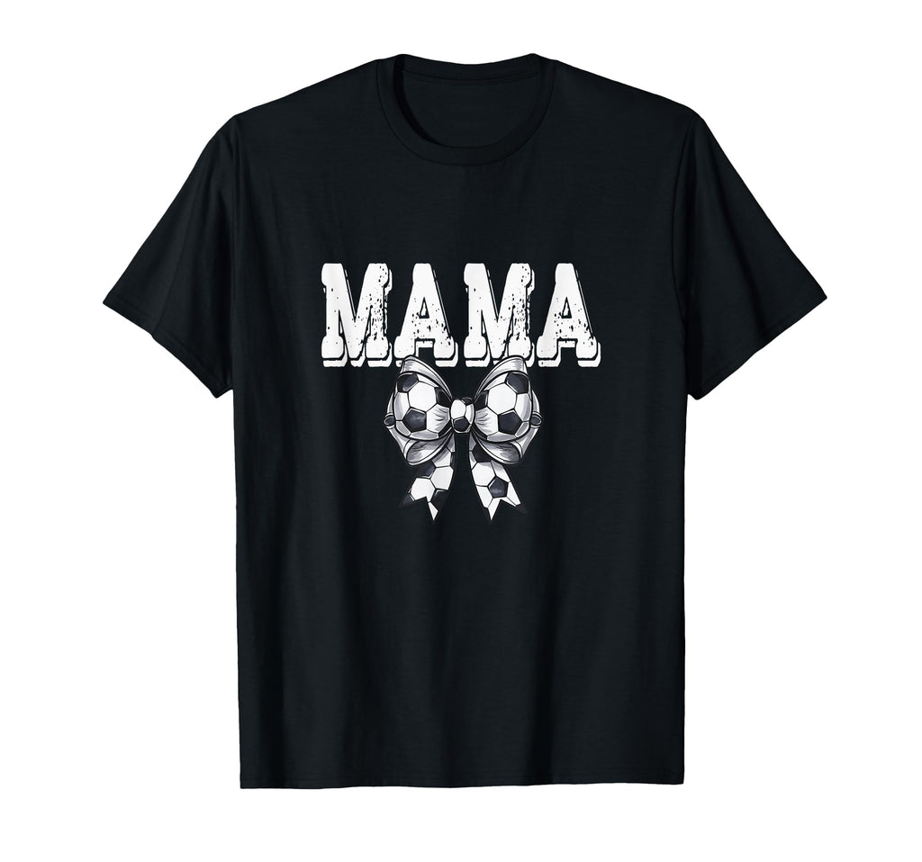 Coquette Soccer Bow Mama Sister Grandma T-Shirt - Graphic Print for Adults
