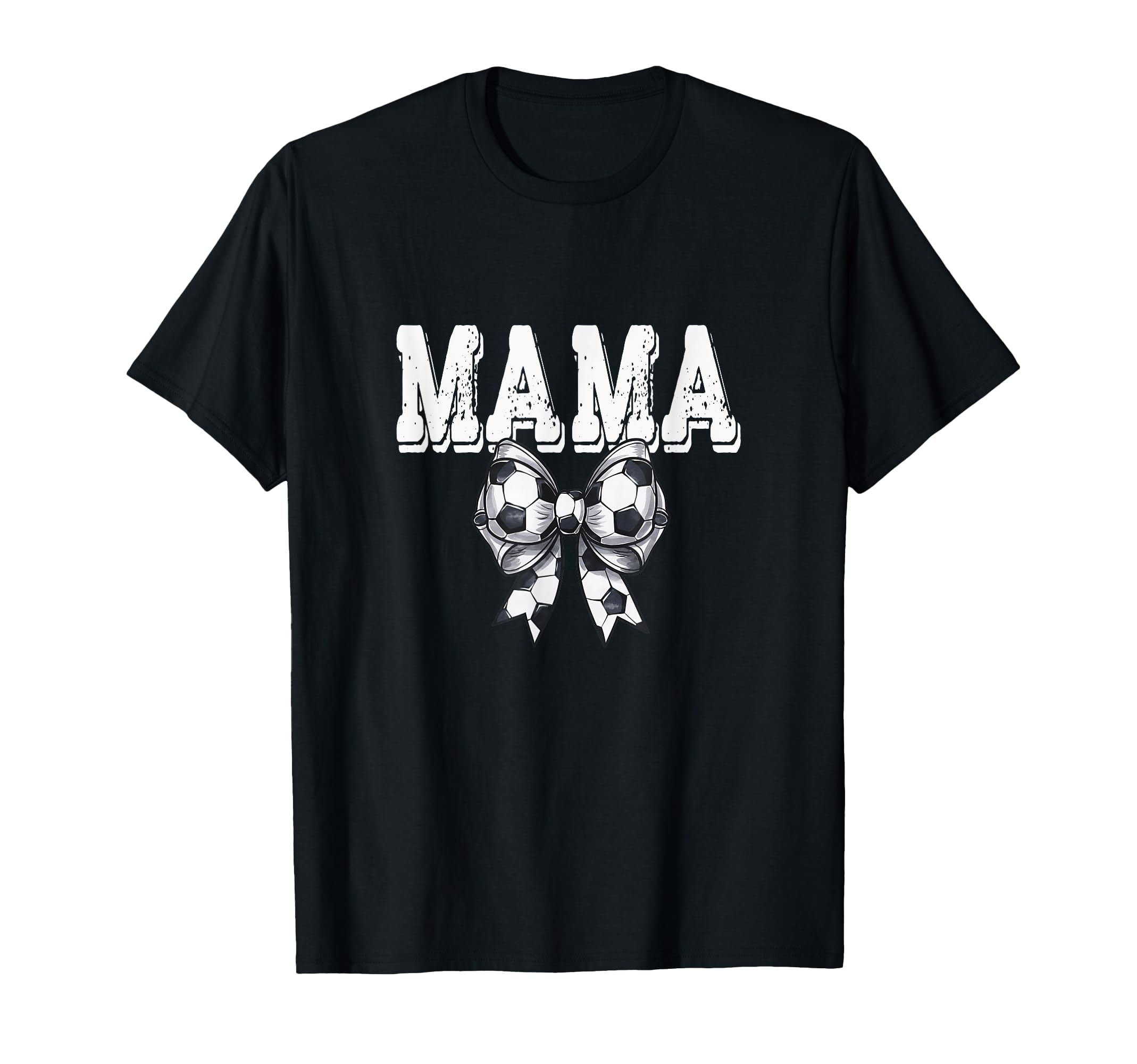 Coquette Soccer Bow Mama Sister Grandma T-Shirt - Graphic Print for Adults