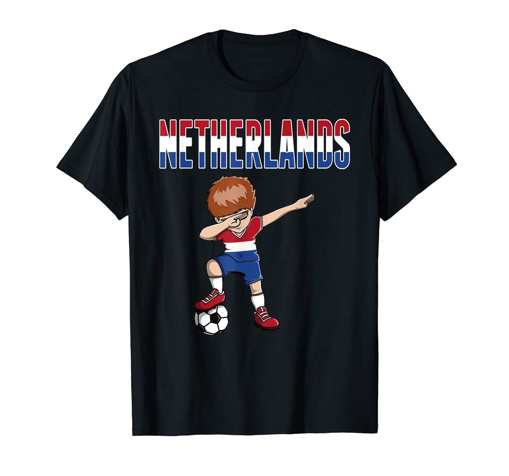 Dabbing Soccer Netherlands Soccer Fans T-Shirt - Unique Graphic Unisex