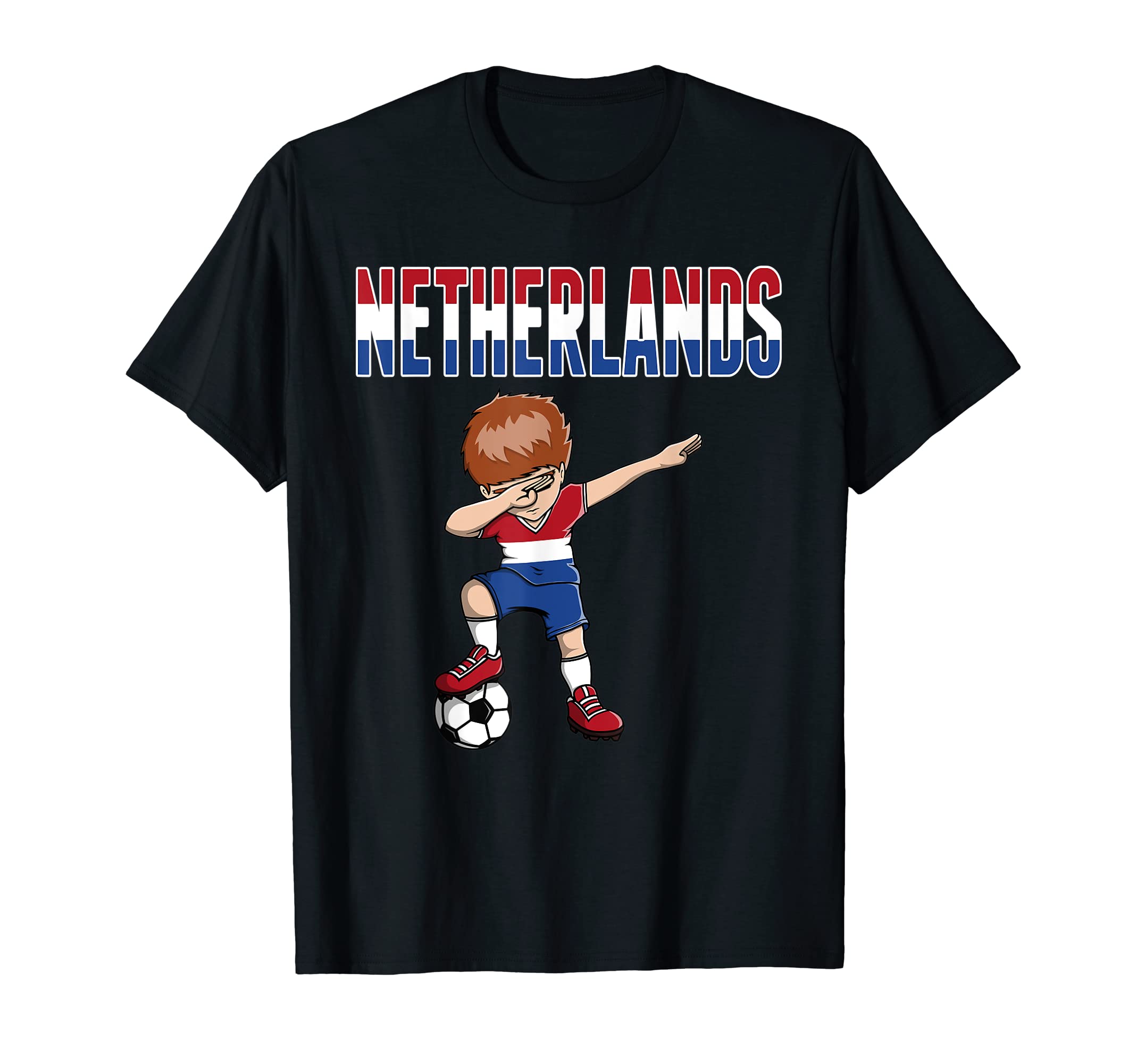 Dabbing Soccer Netherlands Soccer Fans T-Shirt - Unique Graphic Unisex