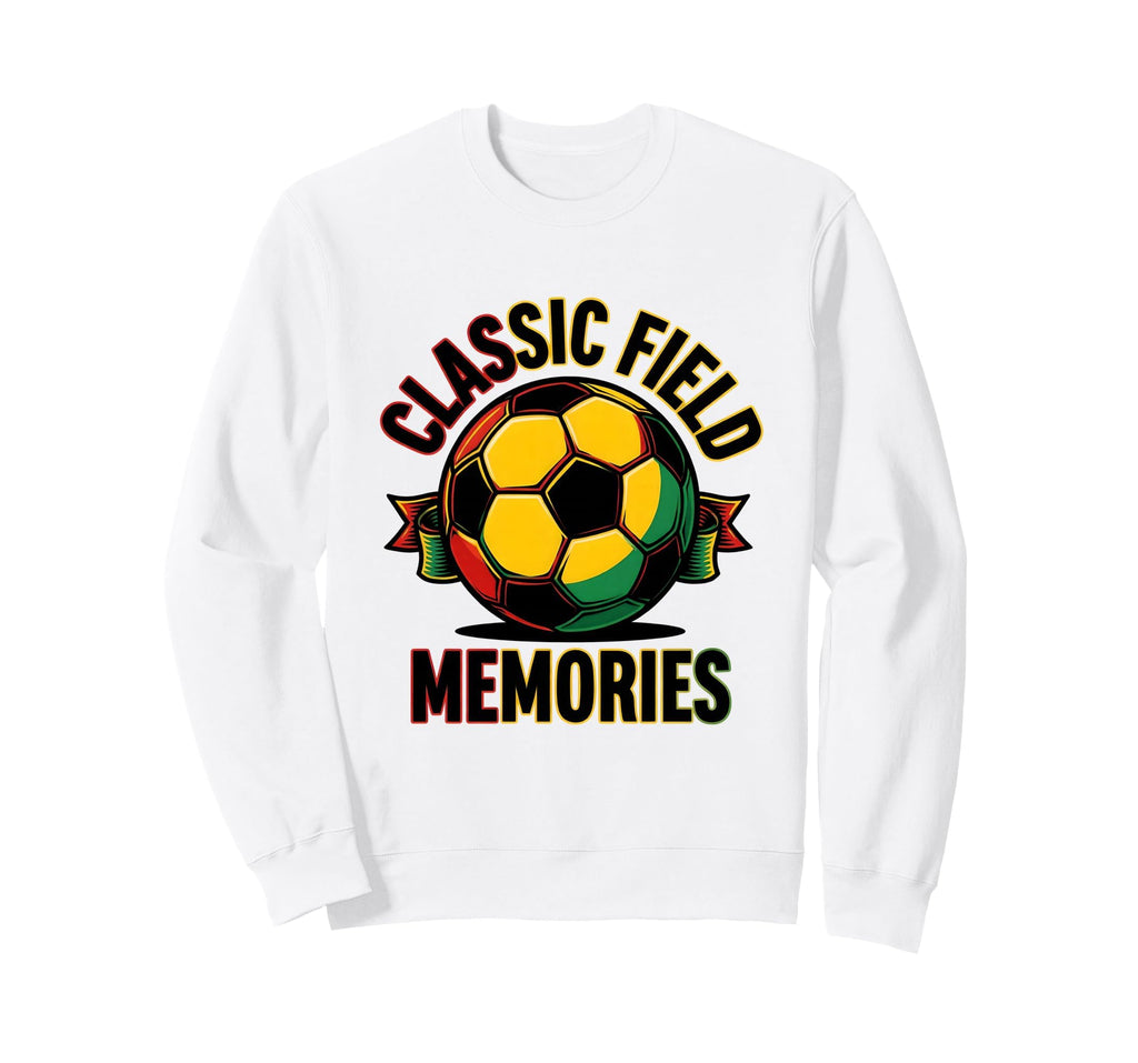 Soccer Ball Field Memories Sweatshirt - Minimalist Print for Adults