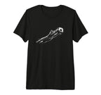 Funny Kitten Soccer Goalie Cat Football T-Shirt - Minimalist Print Unisex