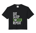 Eat Sleep Soccer Repeat Sport Player Hoodie - Aesthetic Graphic for Adults