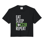 Eat Sleep Soccer Repeat Sport Player Hoodie - Aesthetic Graphic for Adults