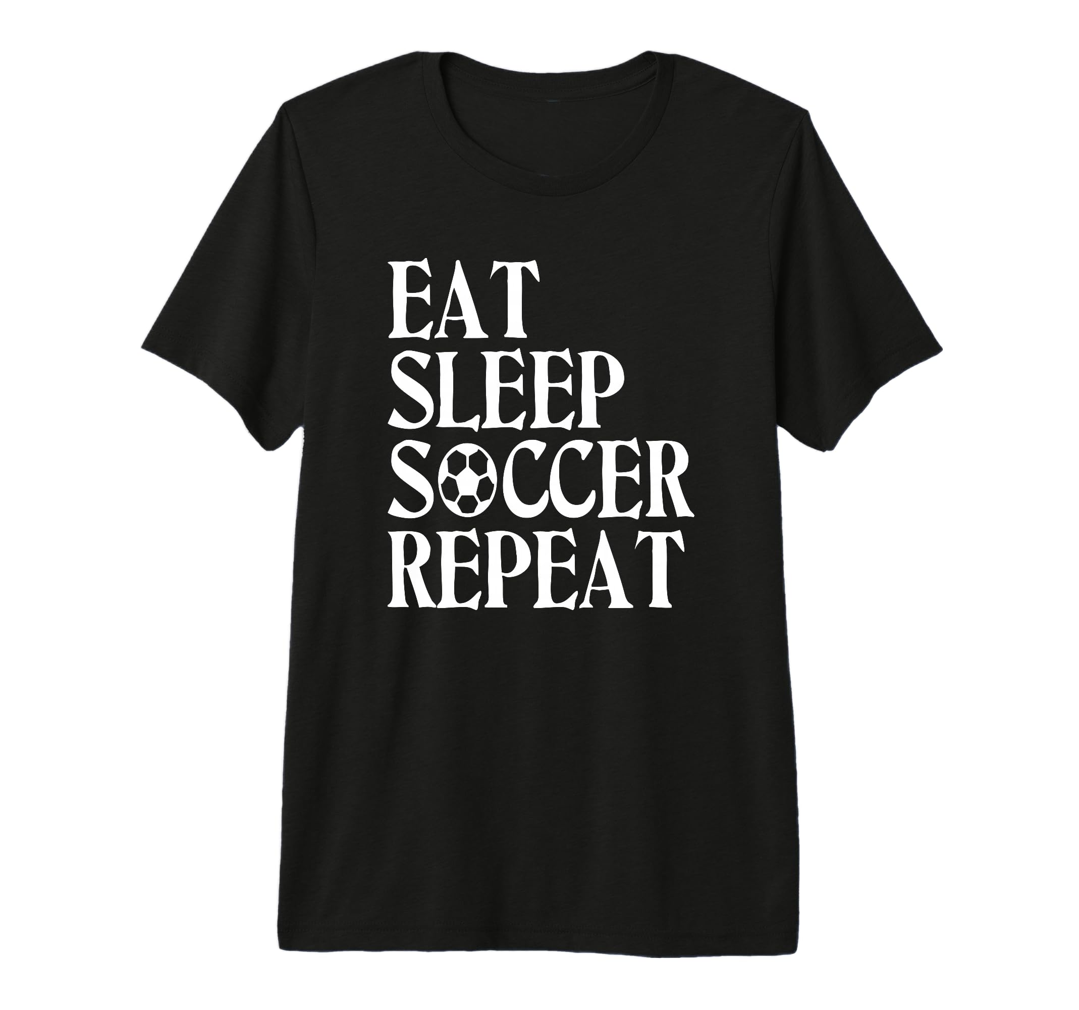Eat Sleep Soccer Repeat Team Sport T-Shirt - Minimalist Print Unisex