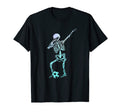 Dabbing Skeleton Soccer Player T-Shirt - Aesthetic Graphic for Adults