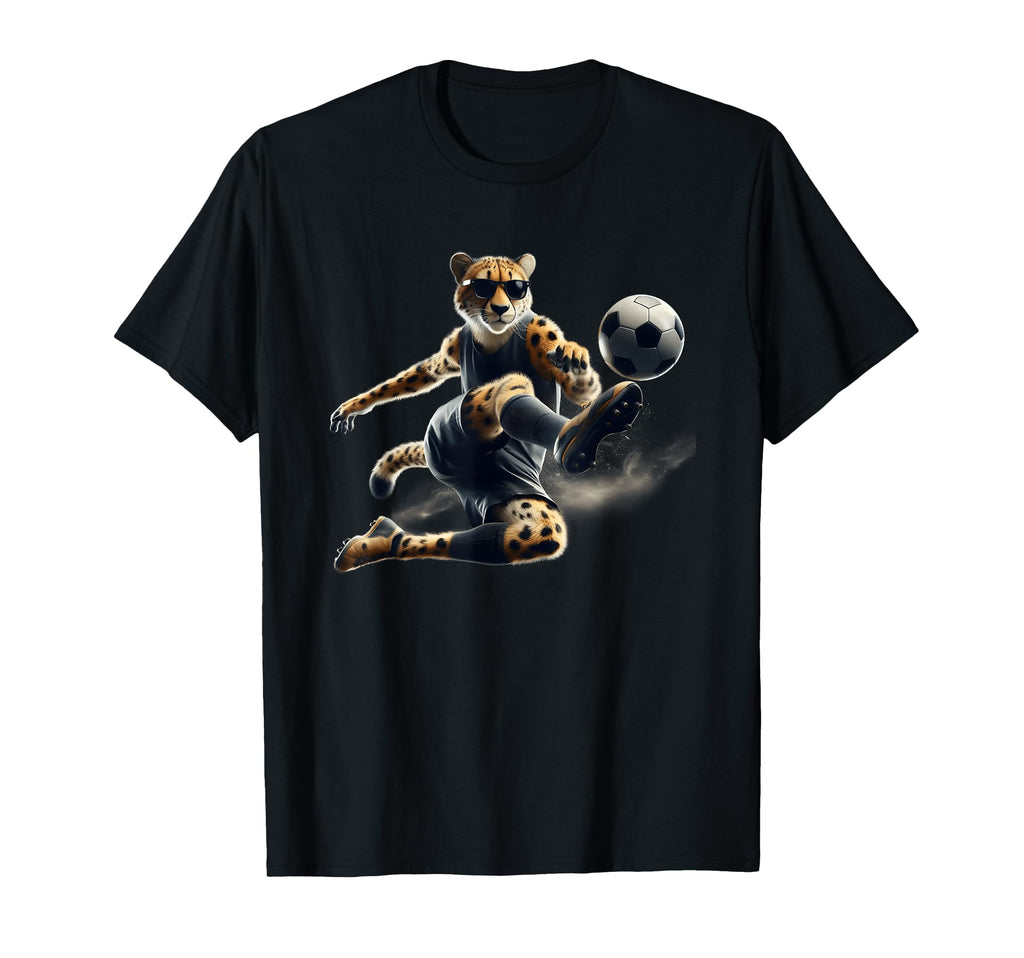Cheetah Power Soccer Fast Moves And T-Shirt - Aesthetic Graphic Men Women