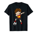 Dabbing Soccer Player Spanish Flag Themed T-Shirt - Graphic Print Unisex
