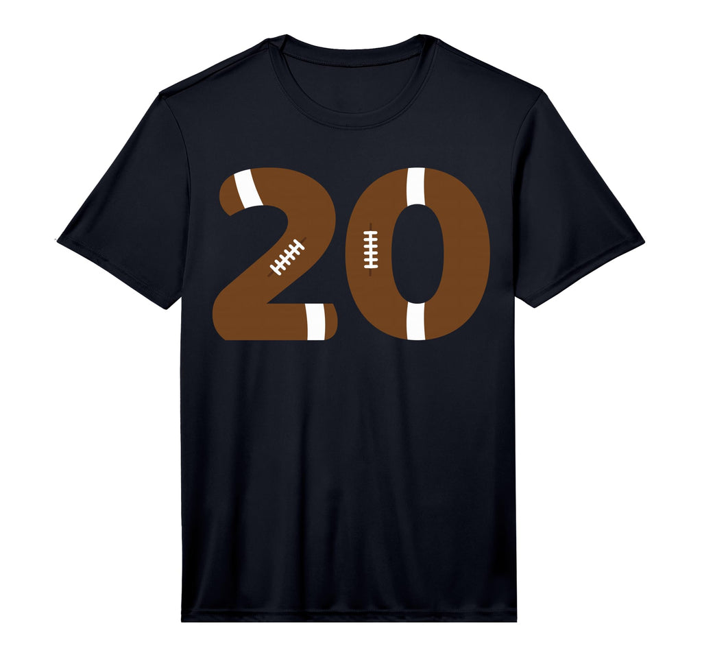 20Th Football Love Happy B Day Gift T-Shirt - Unique Graphic for Adults