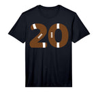 20Th Football Love Happy B Day Gift T-Shirt - Unique Graphic for Adults