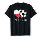 Polska Soccer Polish Flag Poland T-Shirt - Casual Everyday Wear Unisex