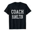 Coach Hamilton Custom Football T-Shirt - Minimalist Print for Adults