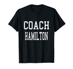 Coach Hamilton Custom Football T-Shirt - Minimalist Print for Adults