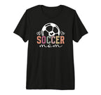 Soccer Mom Soccer Player Mama Boho T-Shirt - Aesthetic Graphic Unisex
