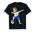 Dabbing Soccer El Salvador Jersey T-Shirt - Fun Novelty Design for Adults