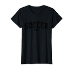 Soccer Mom Funny Athletic Lettering T-Shirt - Minimalist Print Men Women