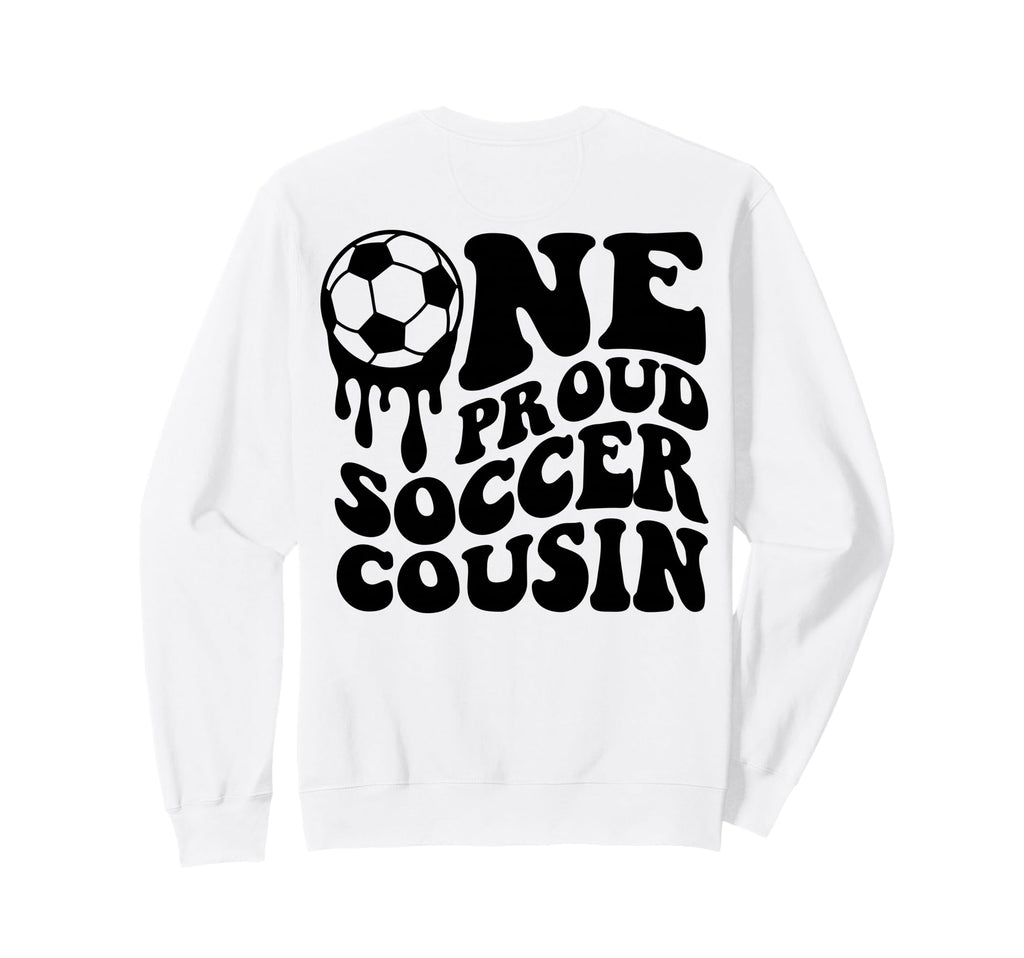 Proud Soccer Cousin Soccer Ball Sweatshirt - Custom Art Print for Adults