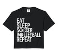 Eat Sleep Soccer Volleyball Repeat Sweatshirt - Custom Art Print Unisex