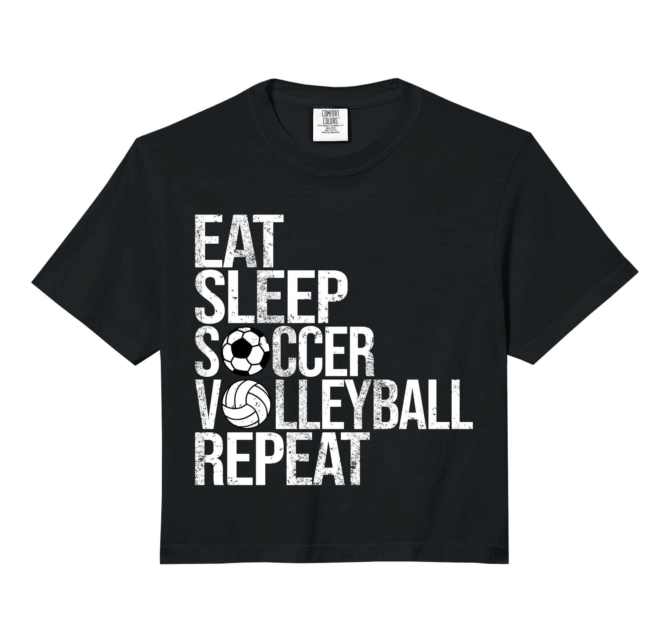 Eat Sleep Soccer Volleyball Repeat Sweatshirt - Custom Art Print Unisex