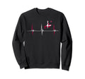 Danish Soccer Player Dansk Heartbeat Sweatshirt - Aesthetic Graphic Unisex