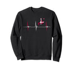 Danish Soccer Player Dansk Heartbeat Sweatshirt - Aesthetic Graphic Unisex