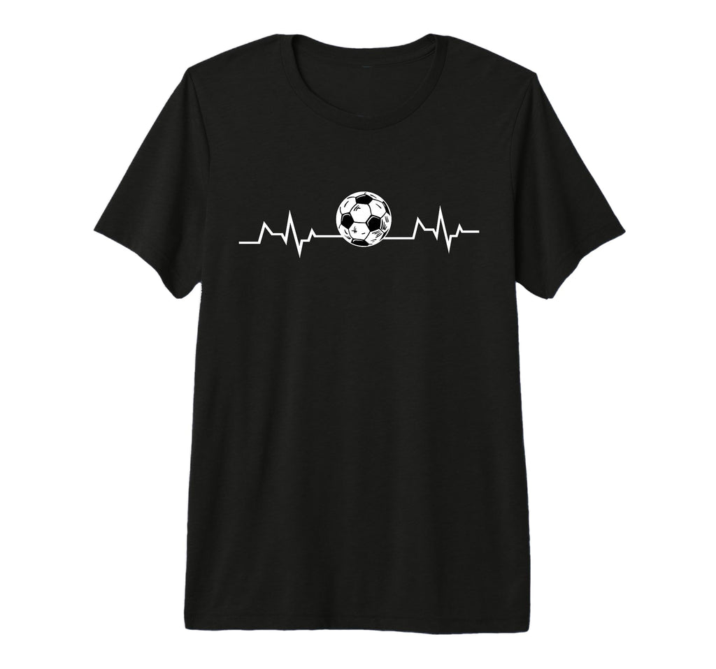 Soccer Heartbeat Soccer Lover Ball T-Shirt - Minimalist Print for Adults
