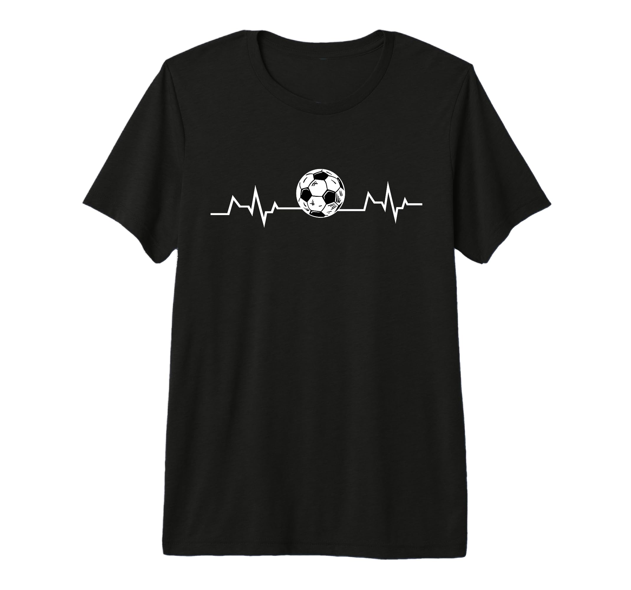 Soccer Heartbeat Soccer Lover Ball T-Shirt - Minimalist Print for Adults