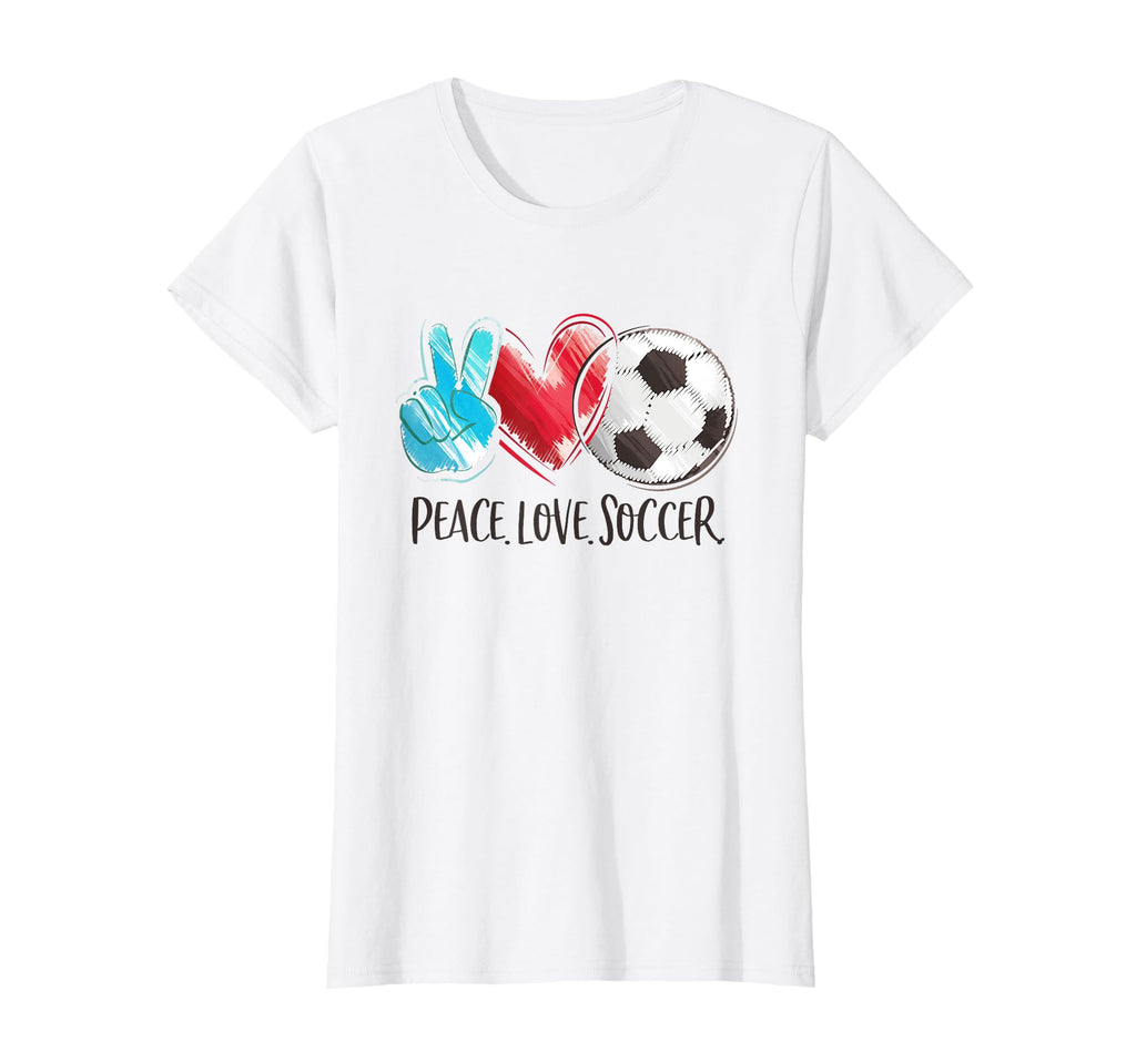 Soccer Player Soccer Fan Peace T-Shirt - Casual Everyday Wear for Adults