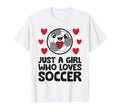 Just Who Loves Soccer T-Shirt - Aesthetic Graphic Men Women