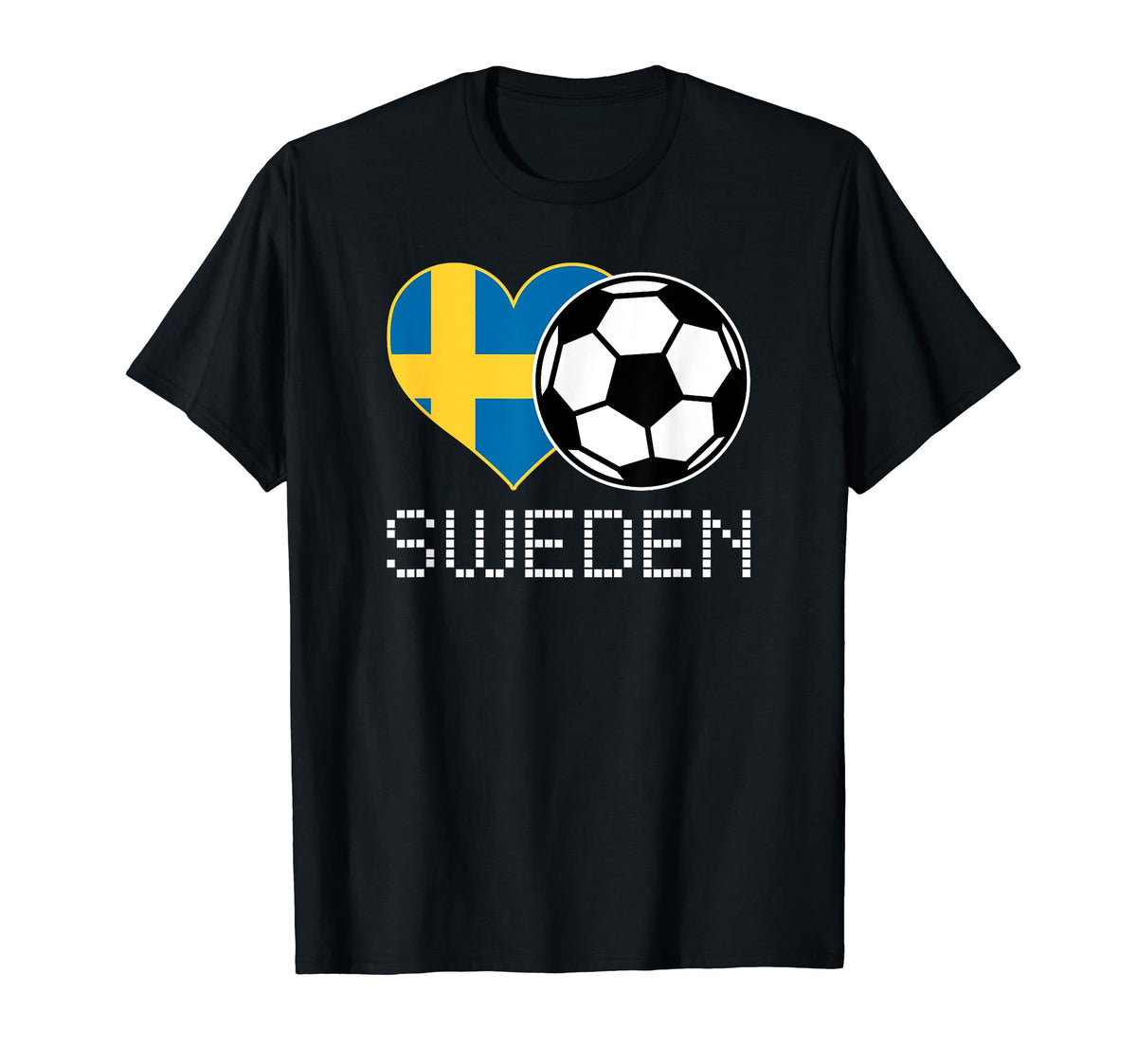 Sweden Soccer Swedish Flag Sverige Love T-Shirt - Aesthetic Graphic Unisex