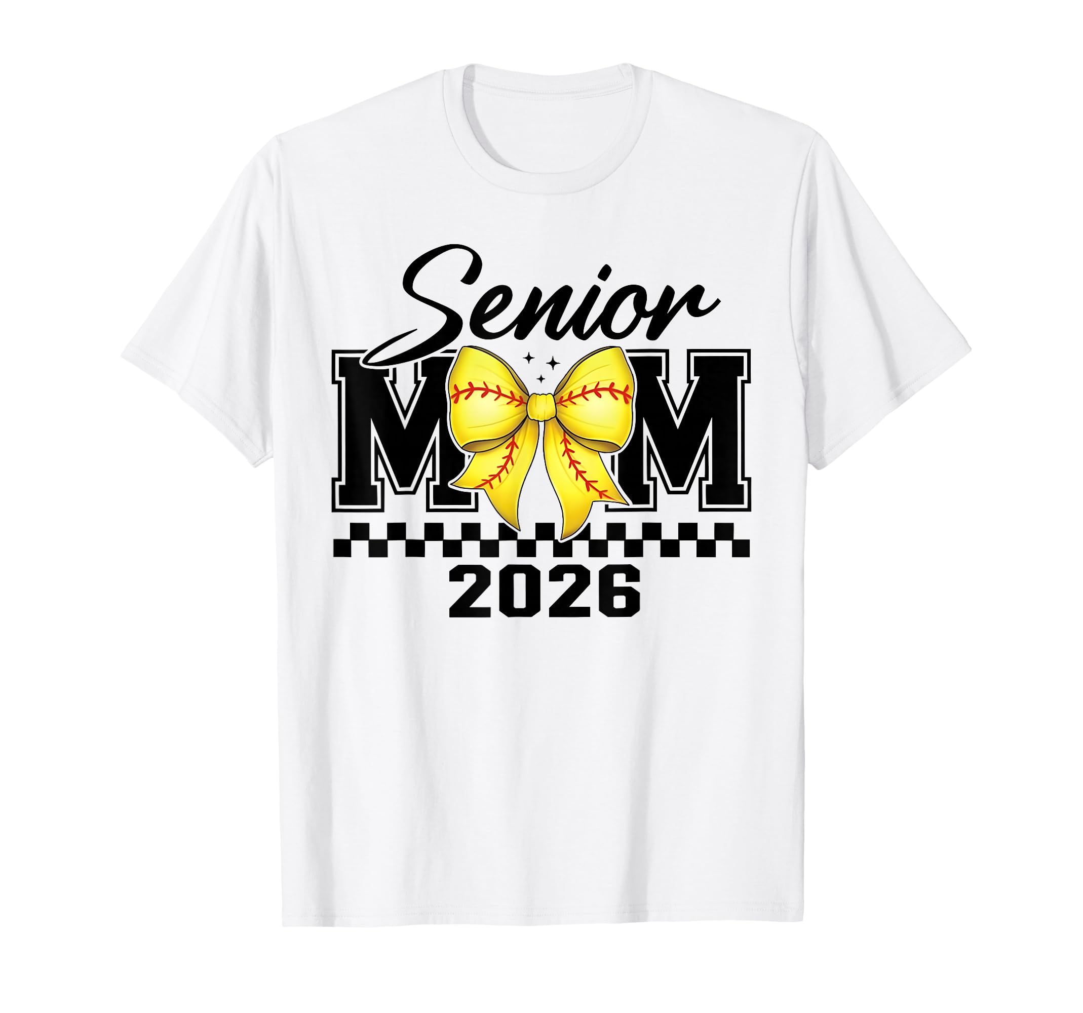 Groovy Senior Mom Softball Class 2026 T-Shirt - Graphic Print Men Women