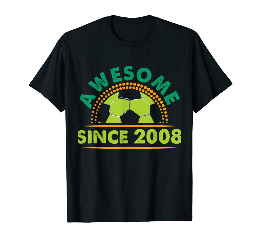 Awesome Since 2008 Funny Soccer Players T-Shirt - Minimalist Print Unisex