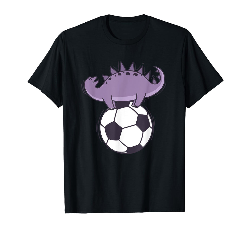 Dino Loves Soccer Dinosaur Reptile T-Shirt - Custom Art Print Men Women