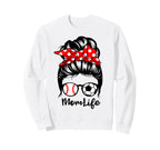 Mom Life Messy Bun Hair Funny Sweatshirt - Streetwear Style Unisex